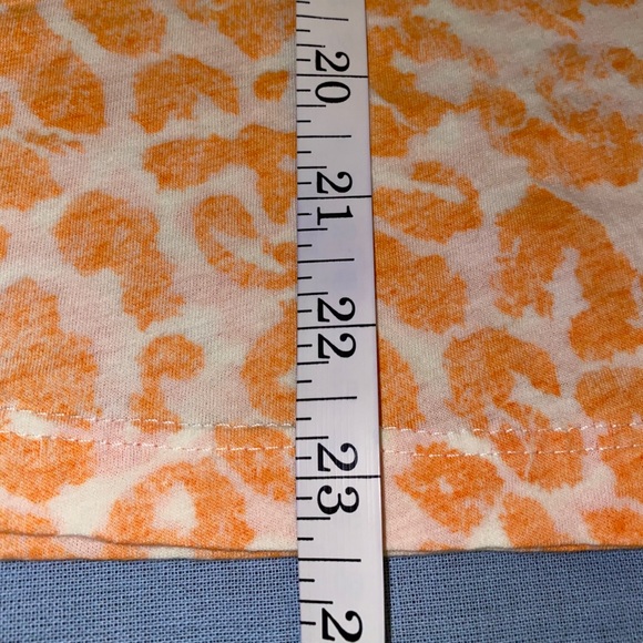 Le Superbe  Leopard  Print Tee Size L Citrus Orange - Picture 4 of 7